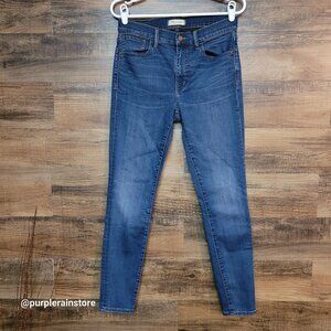 Madewell Jeans 28 Roadtripper High Rise Skinny Medium Dark Wash Stretch Denim